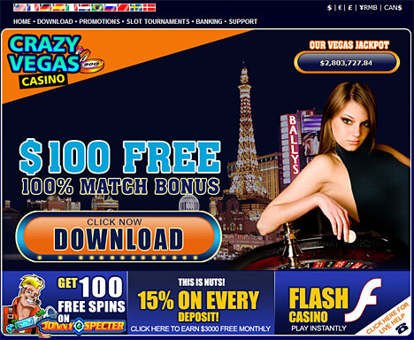 Καζίνο Κρέιζι Βέγκας  Εικονικά Καζίνο Vegas